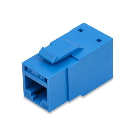 Belden REVCONNECT JACK 10GX UTP, BLUE (TIA), T568 A/B, 24/PACK, PK 24 RVAMJKUTB-B24